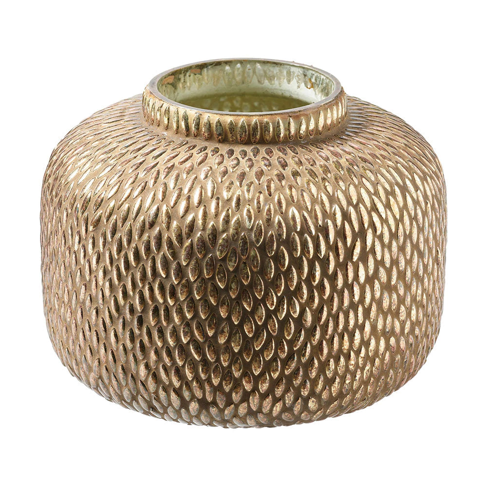 Stiklinė mozaikinė vaza (Vario spalvos ⌀19 × 15 cm)