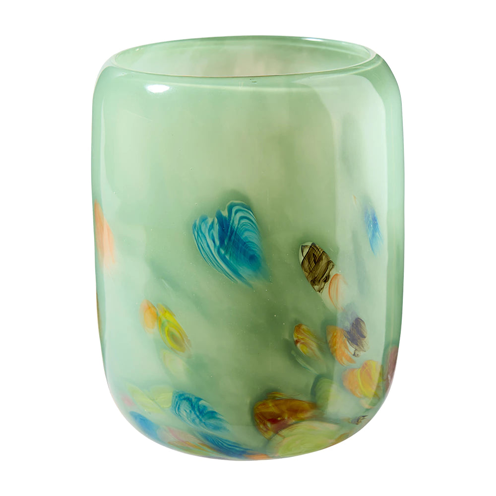 Stiklinė vaza (18 cm, žalia )