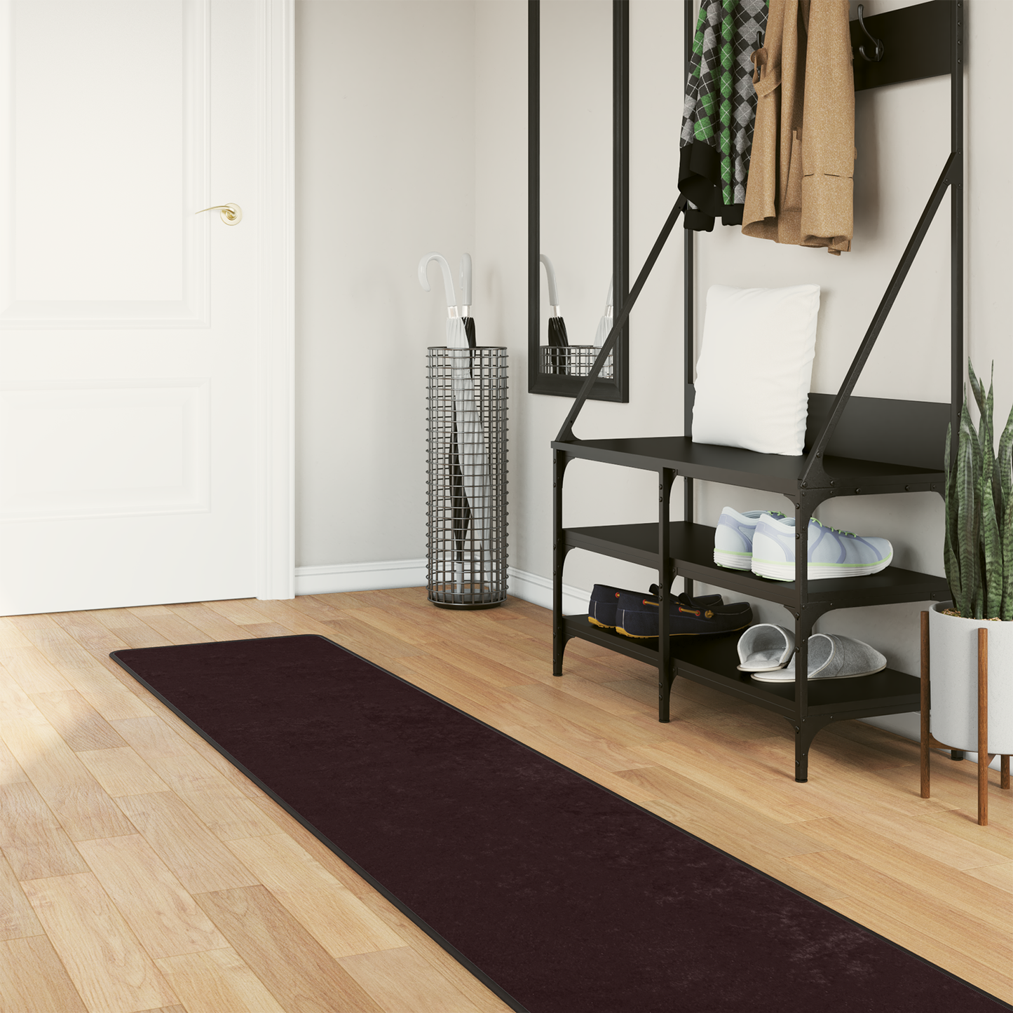 Kilimėlis MARSA Antracitas 250 x 50 cm Poliesteris ir PVC