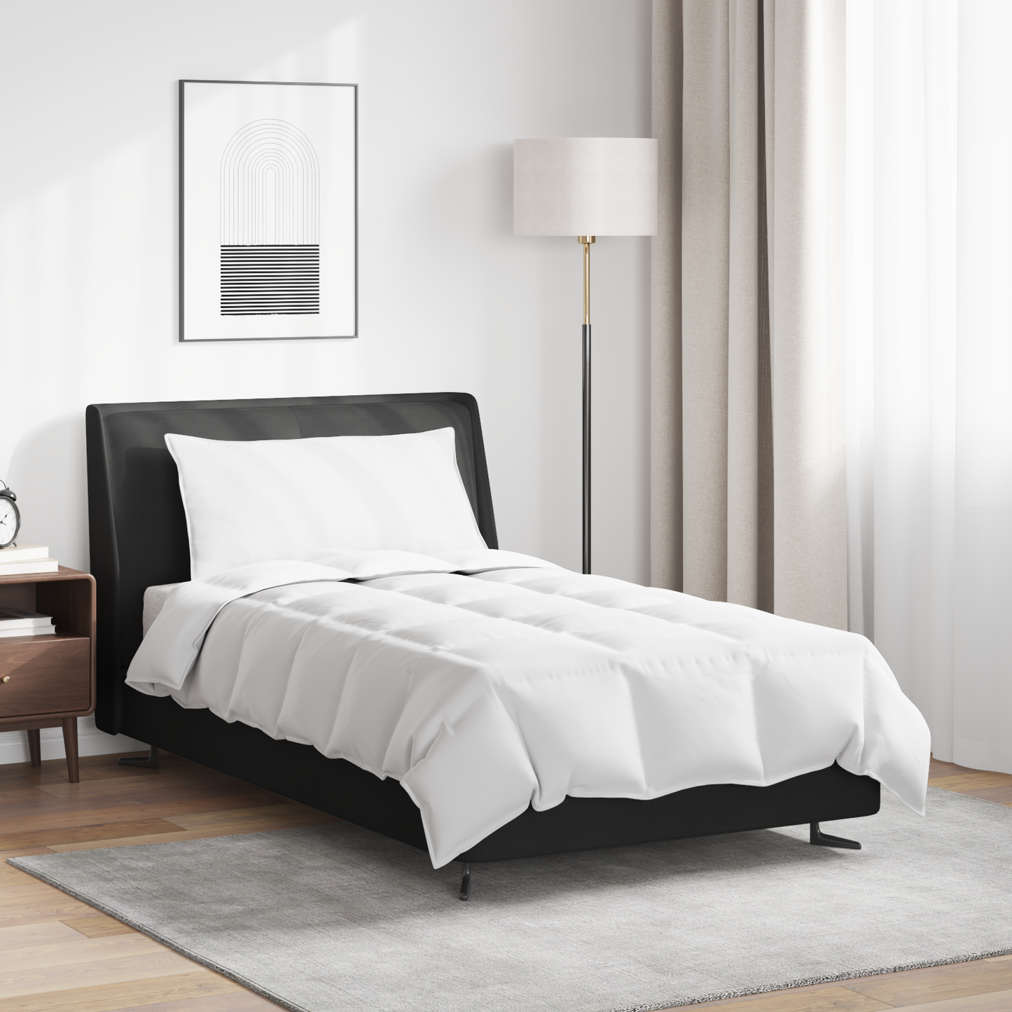 Vasaros antklodė su pagalve 2 pcs Balta Plunksna