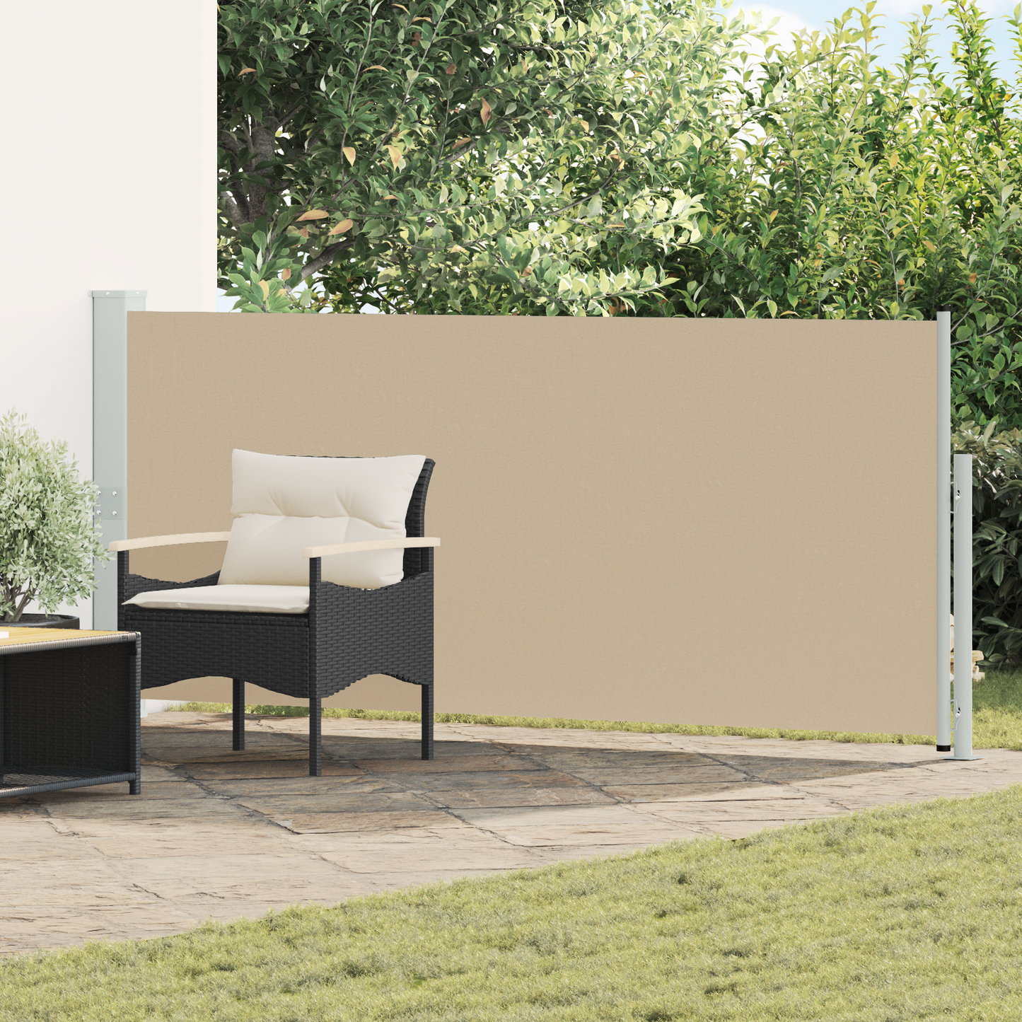 Ištraukiama šoninė užuolaida Smėlio 300 x 170 cm Poliesteris