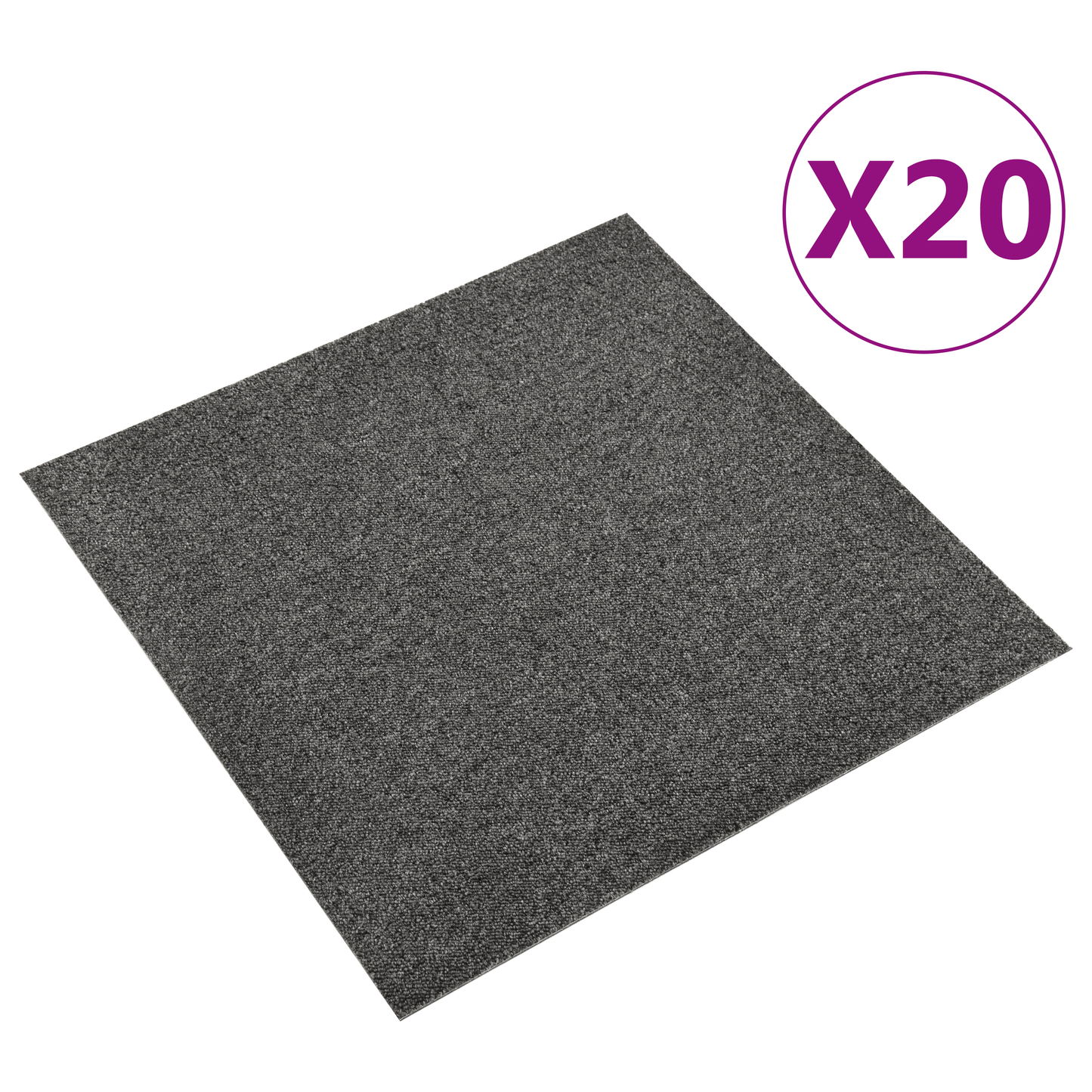Kilimas 20 pcs Antracitas 50 x 50 cm 100% polipropileno