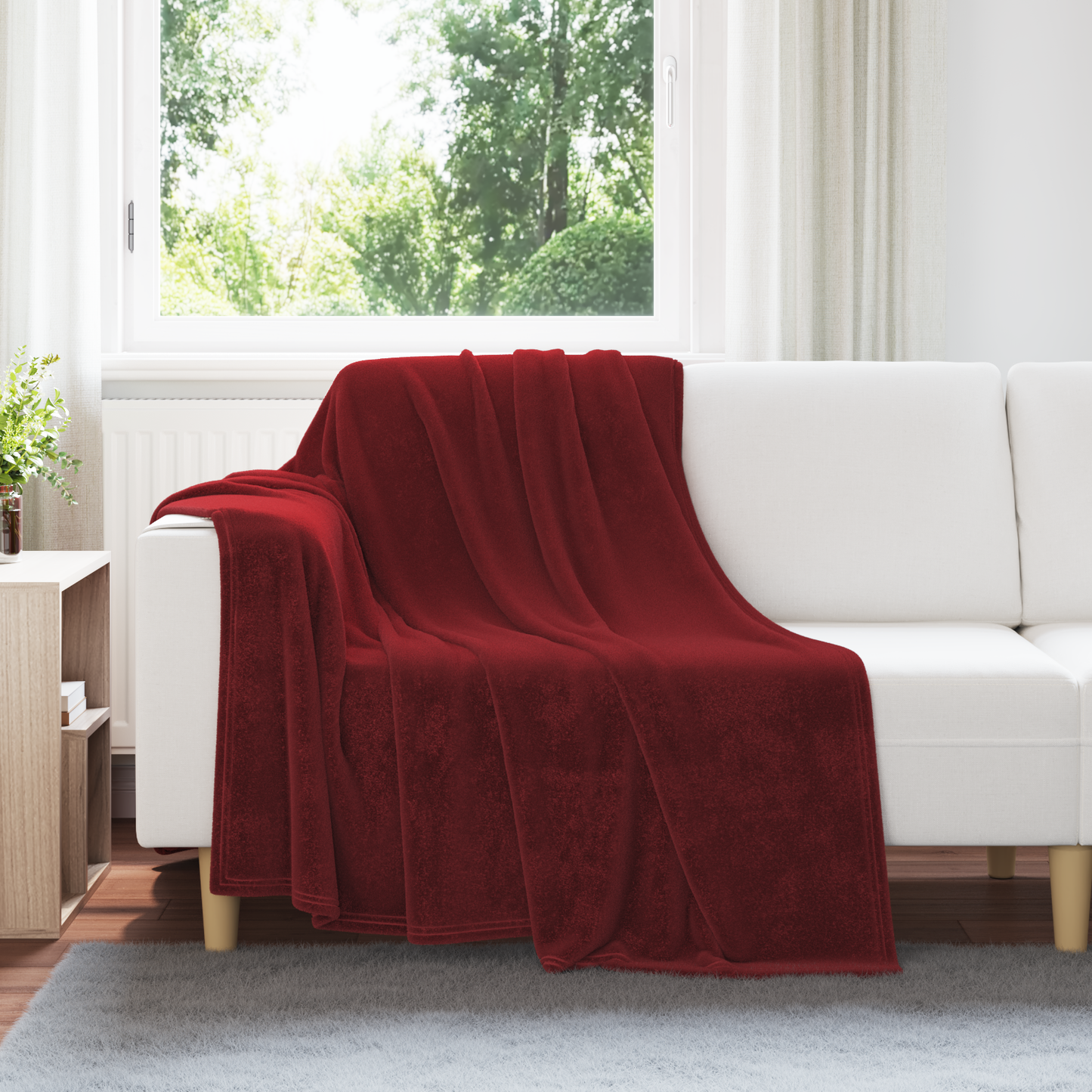 Mesti antklodės 6 pcs Bordo raudona 150 x 200 cm Flysas