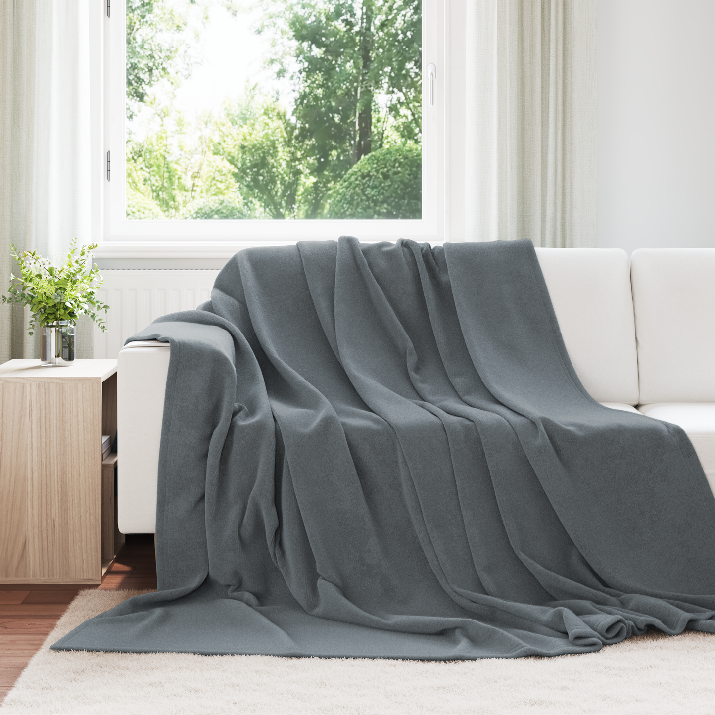 Mesti antklodės 6 pcs Tamsiai pilka 240 x 270 cm Flysas