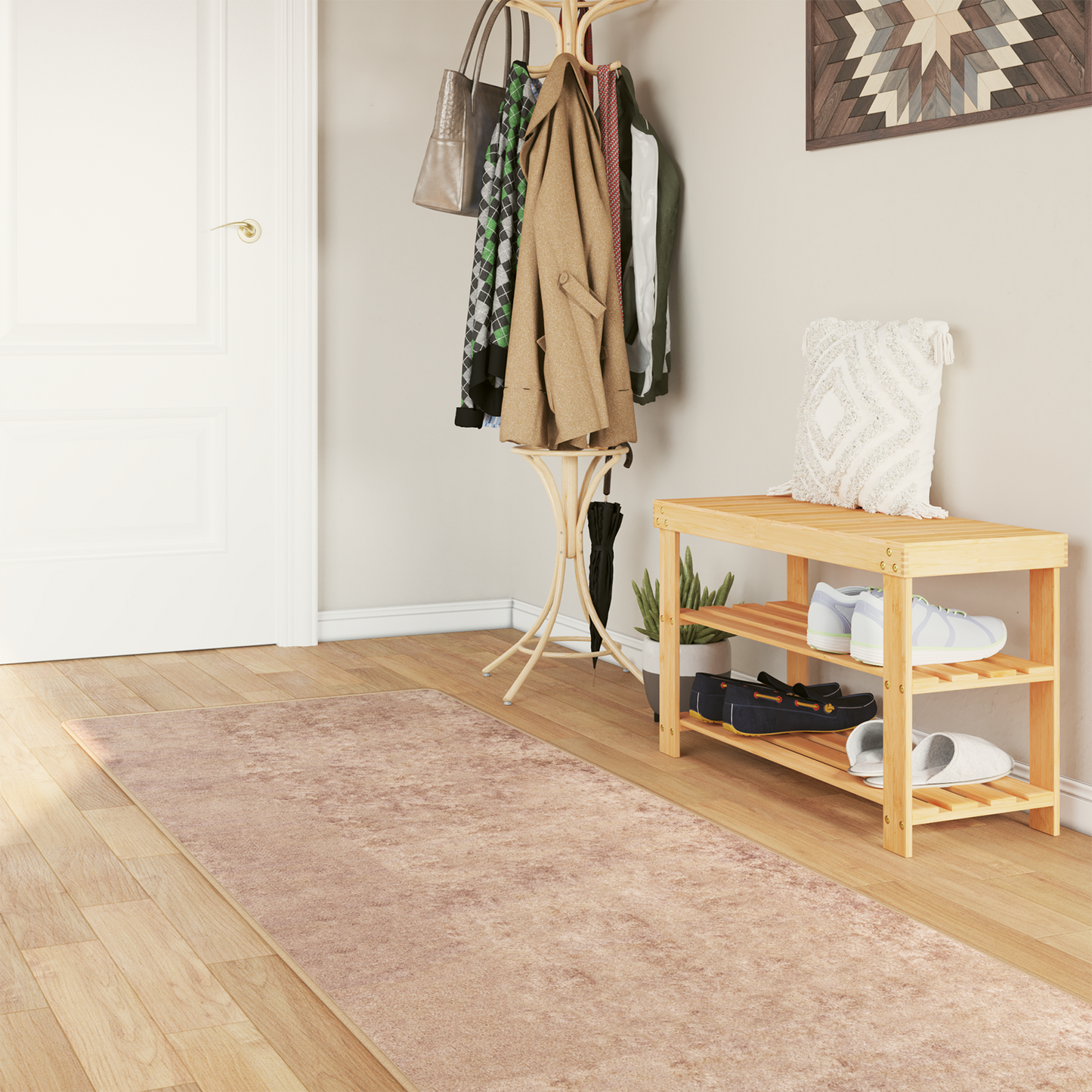 Kilimėlis MARSA Smėlio 80 x 450 cm Poliesteris ir PVC