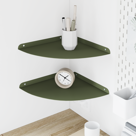 Plūduriuojanti lentyna 2 pcs Alyvuogių žalia 30 x 30 x 2 cm