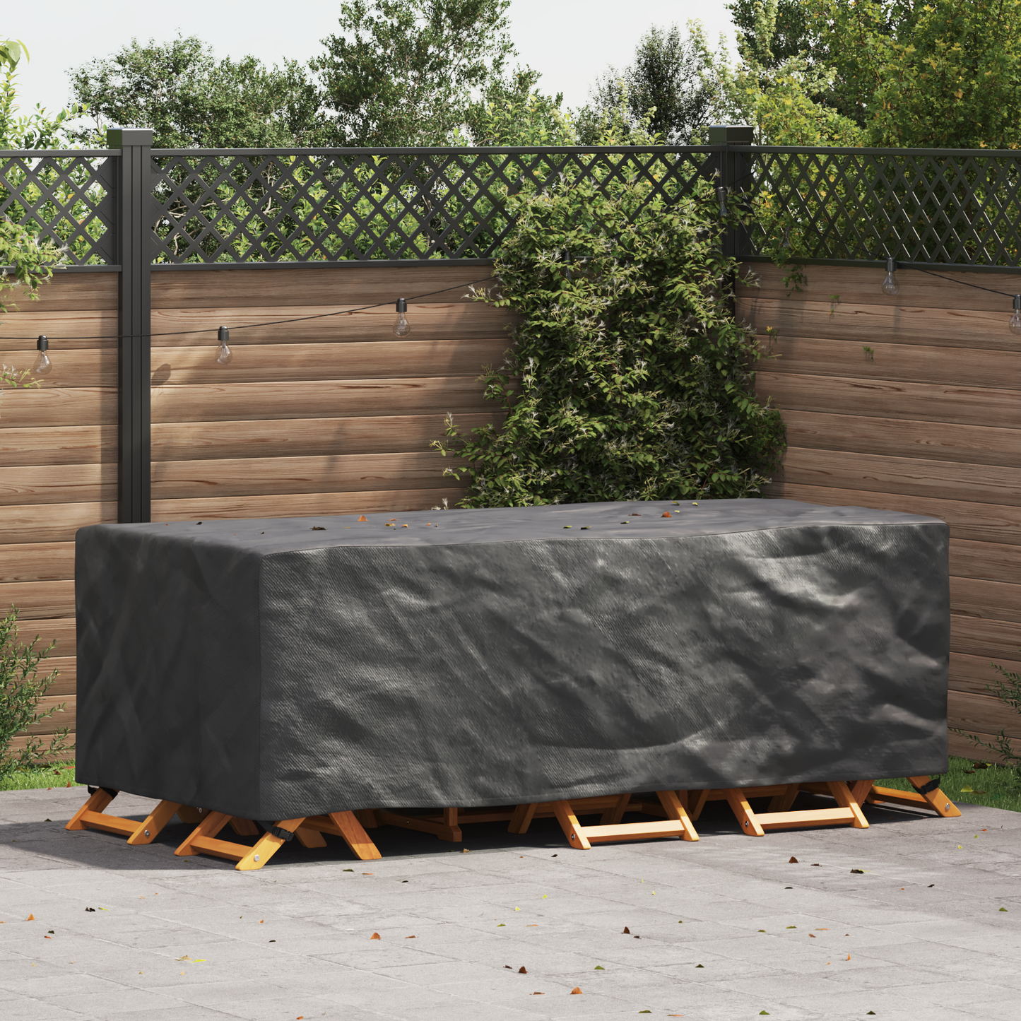 Lauko baldų uždangalas Juoda 229 x 113 x 73 cm 210D