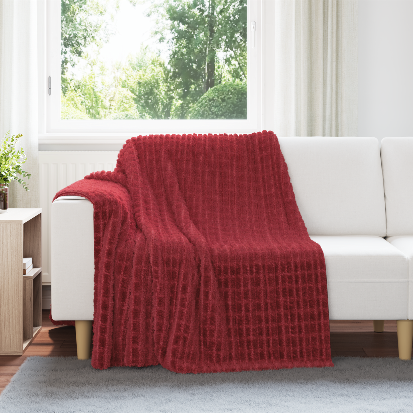 Mesti antklodės 6 pcs Bordo raudona 200 x 150 cm Flysas