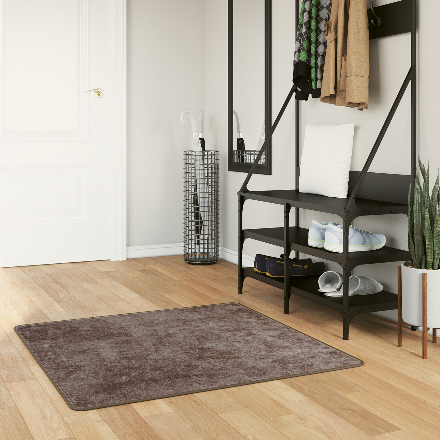 Kilimėlis MARSA Pilka 100 x 100 cm Poliesteris ir PVC