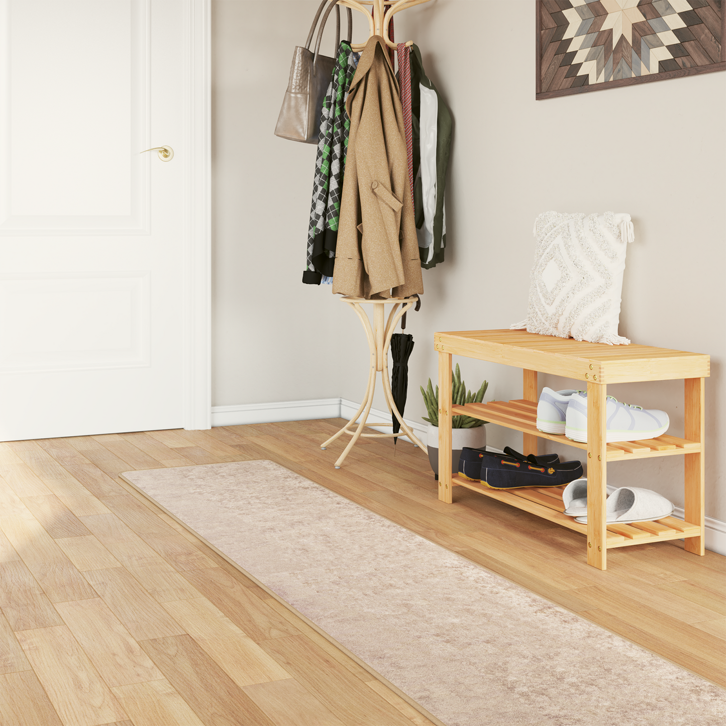 Kilimėlis MARSA Smėlio 50 x 250 cm Poliesteris ir PVC