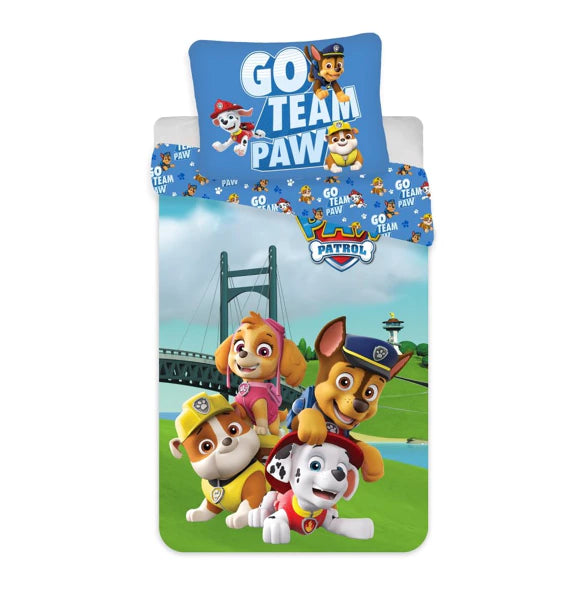 Vaikiškas patalynės komplektas Paw Patrol (135x200 cm, 2 dalių)