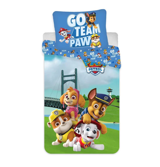 Vaikiškas patalynės komplektas Paw Patrol (135x200 cm, 2 dalių)