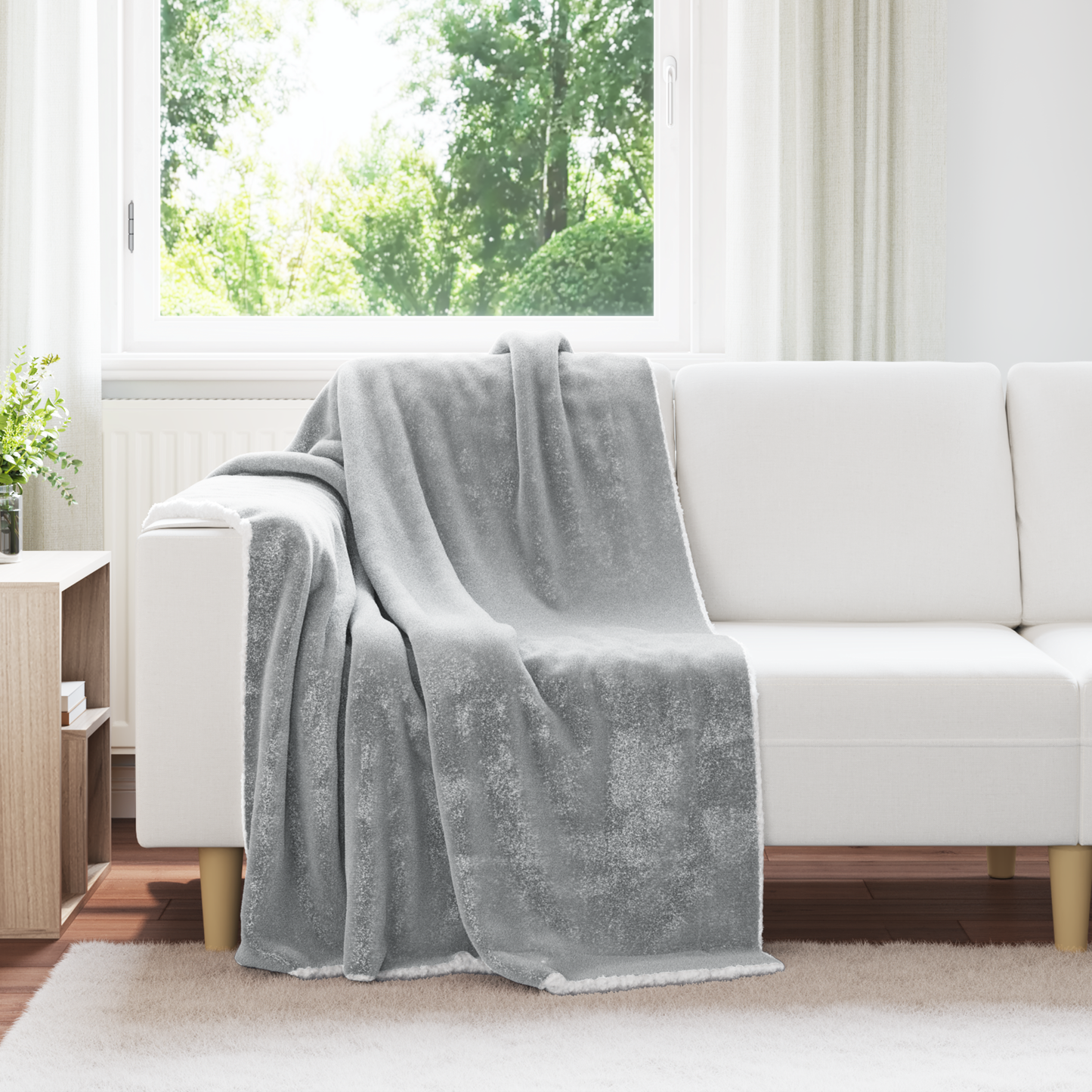 Apklotas Pilka 130 x 150 cm Flysas