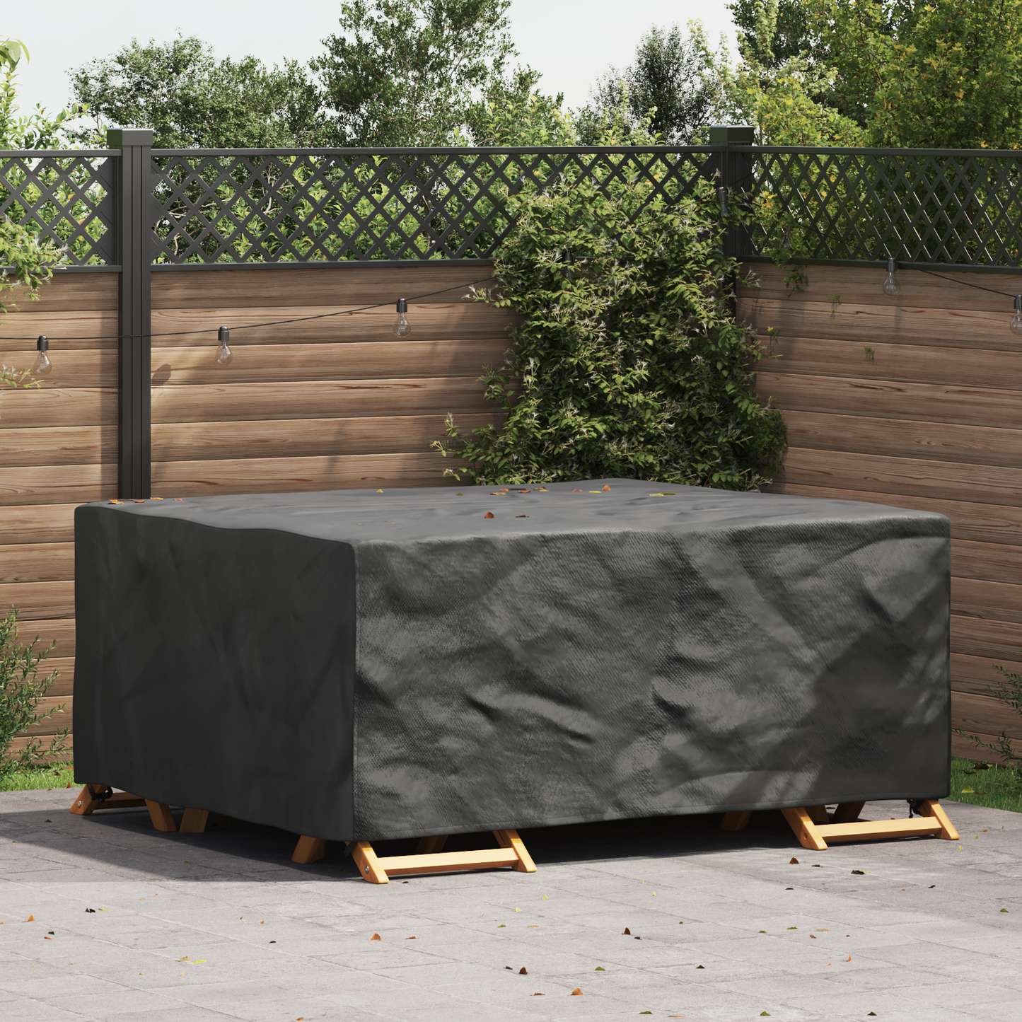 Lauko baldų uždangalas Juoda 200 x 160 x 70 cm 420D