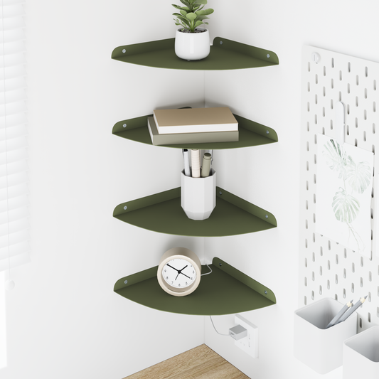 Plūduriuojanti lentyna 4 pcs Alyvuogių žalia 24 x 24 x 2 cm