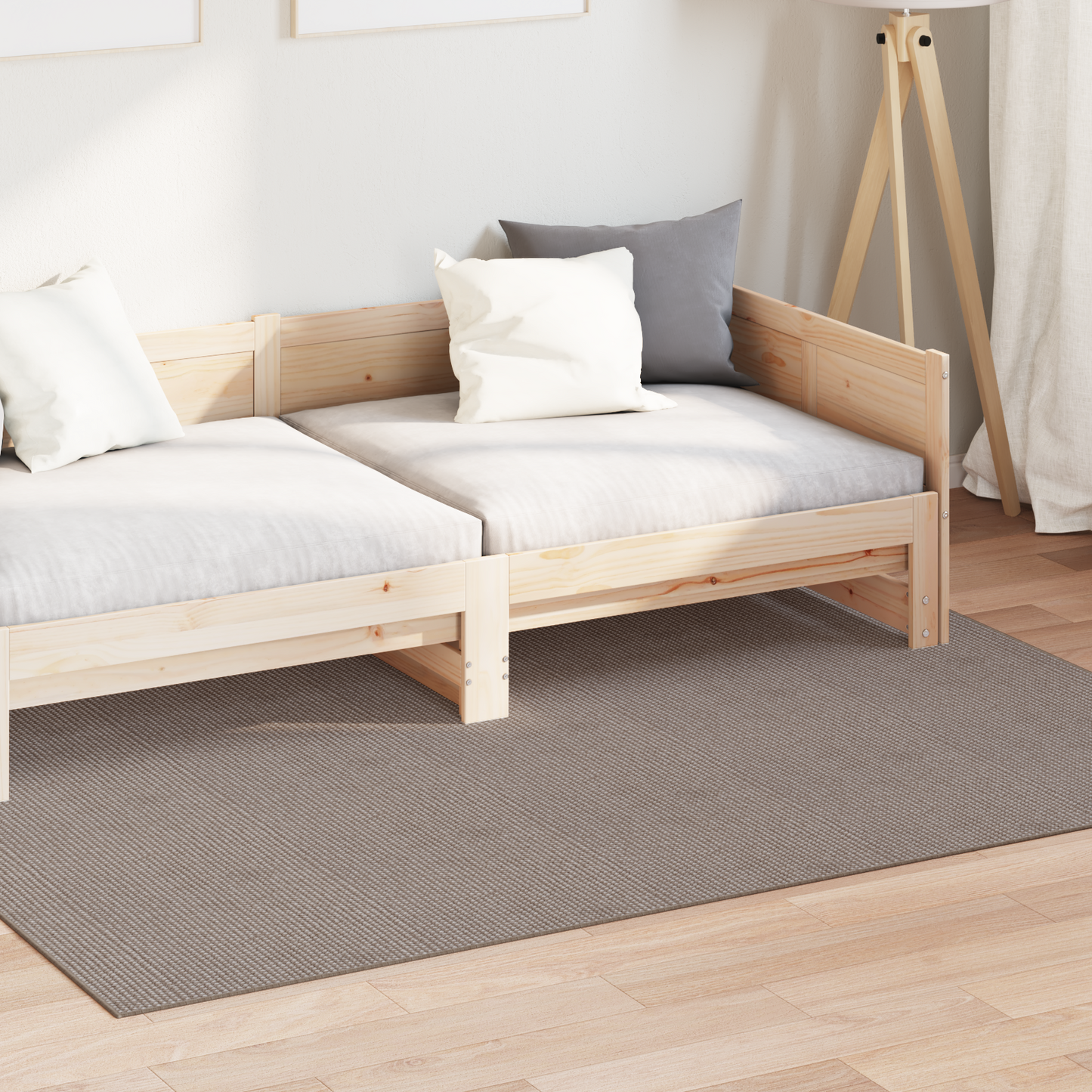 Zoninės kiliminės dangos HUARTE Taupe 200 x 140 cm Poliesteris
