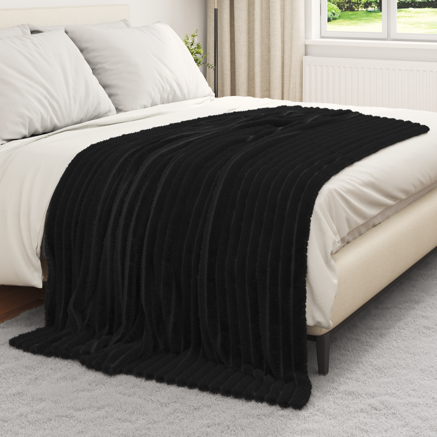 Apklotas Juoda 200 x 150 cm Flysas