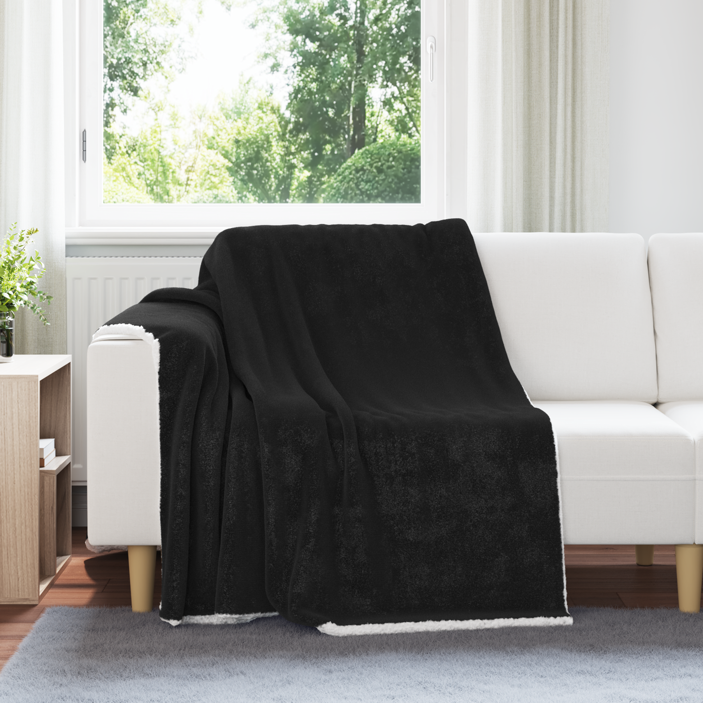 Apklotas Juoda 150 x 200 cm Flysas