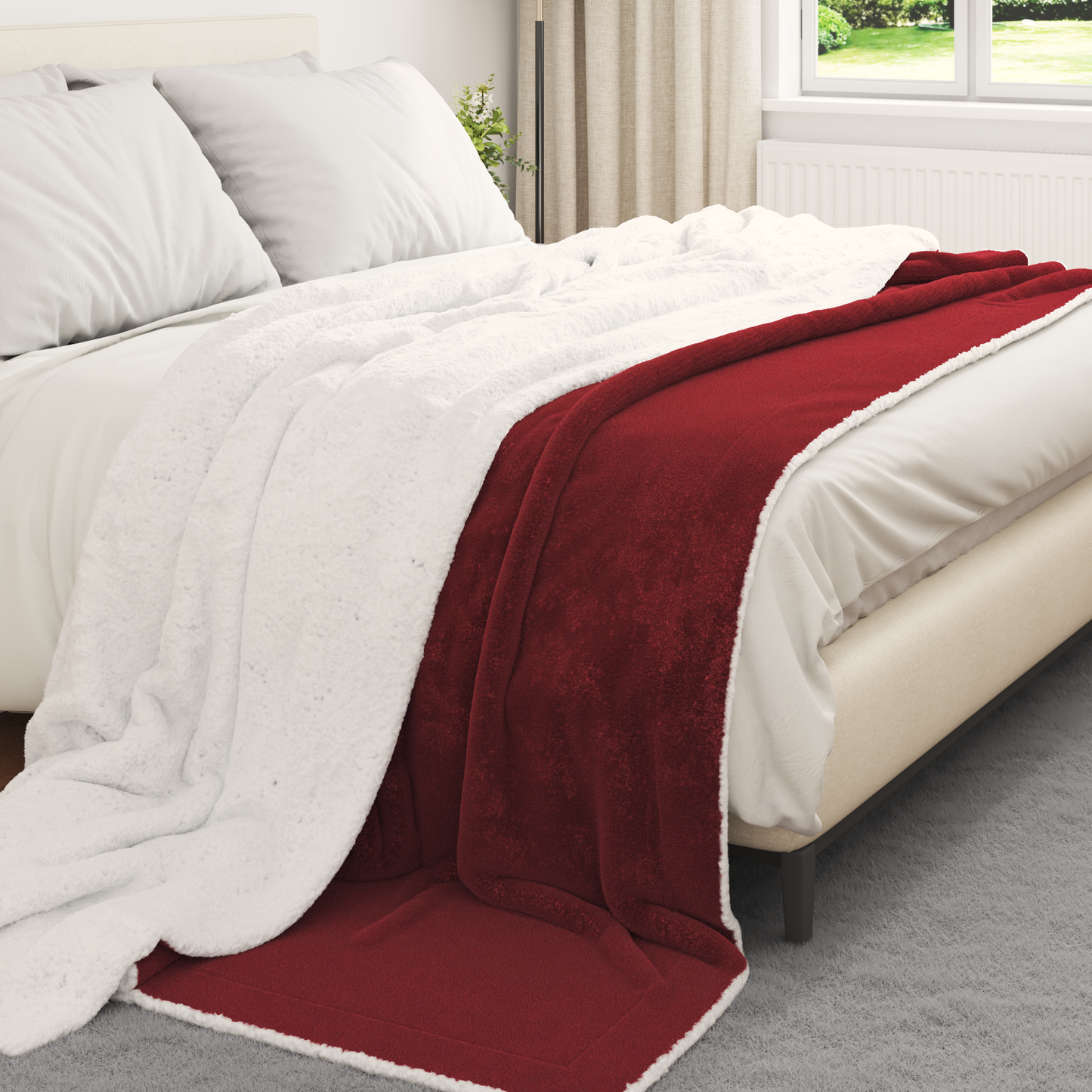 Apklotas Bordo raudona 240 x 270 cm Flysas