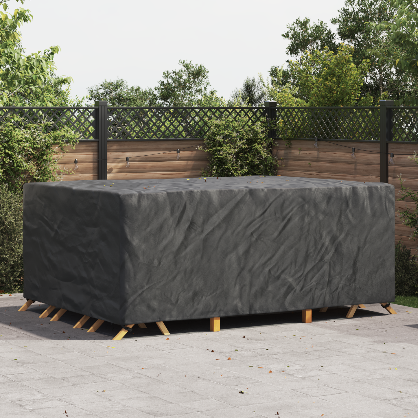 Lauko baldų uždangalas Juoda 280 x 204 x 106 cm 420D