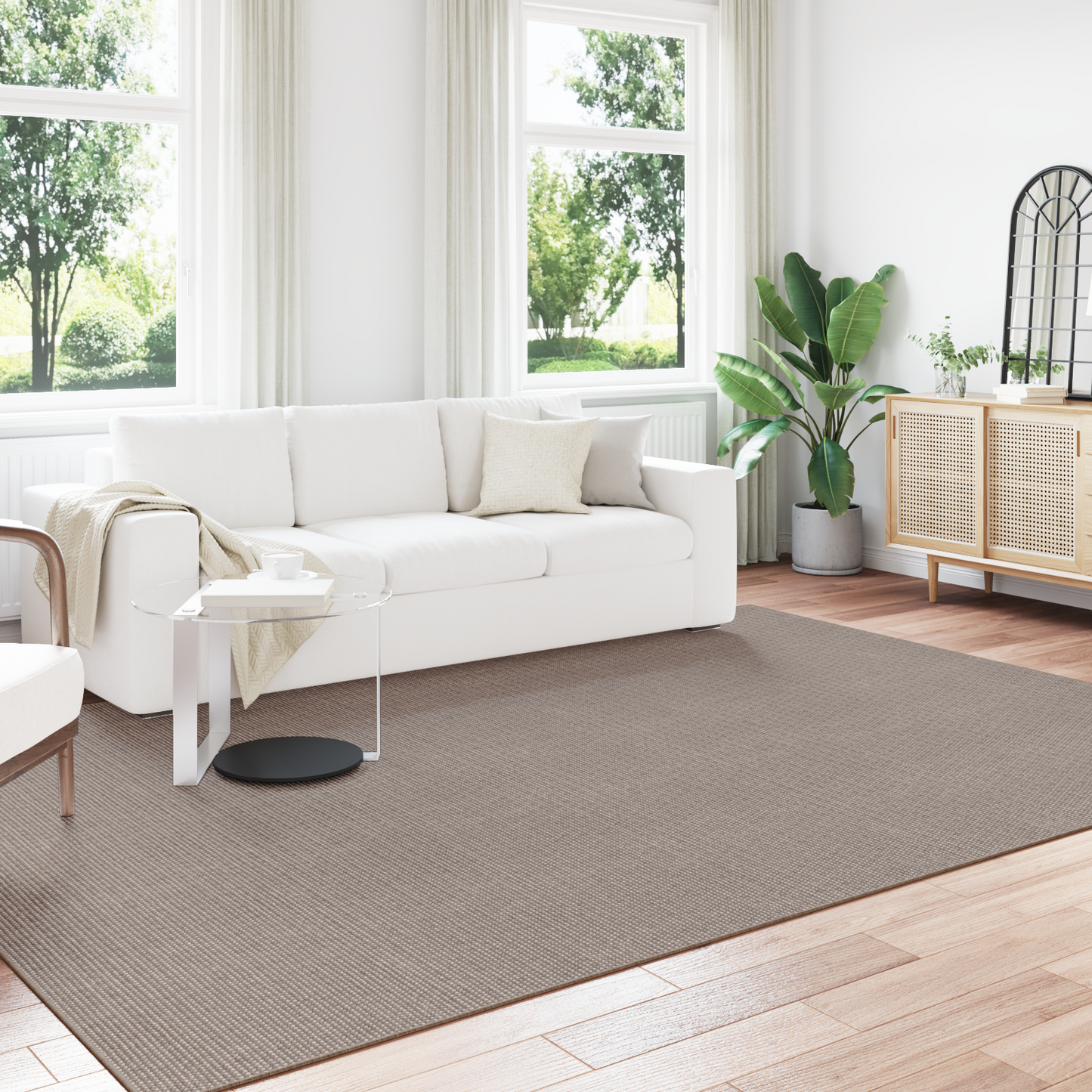 Zoninės kiliminės dangos HUARTE Taupe 280 x 200 cm Poliesteris
