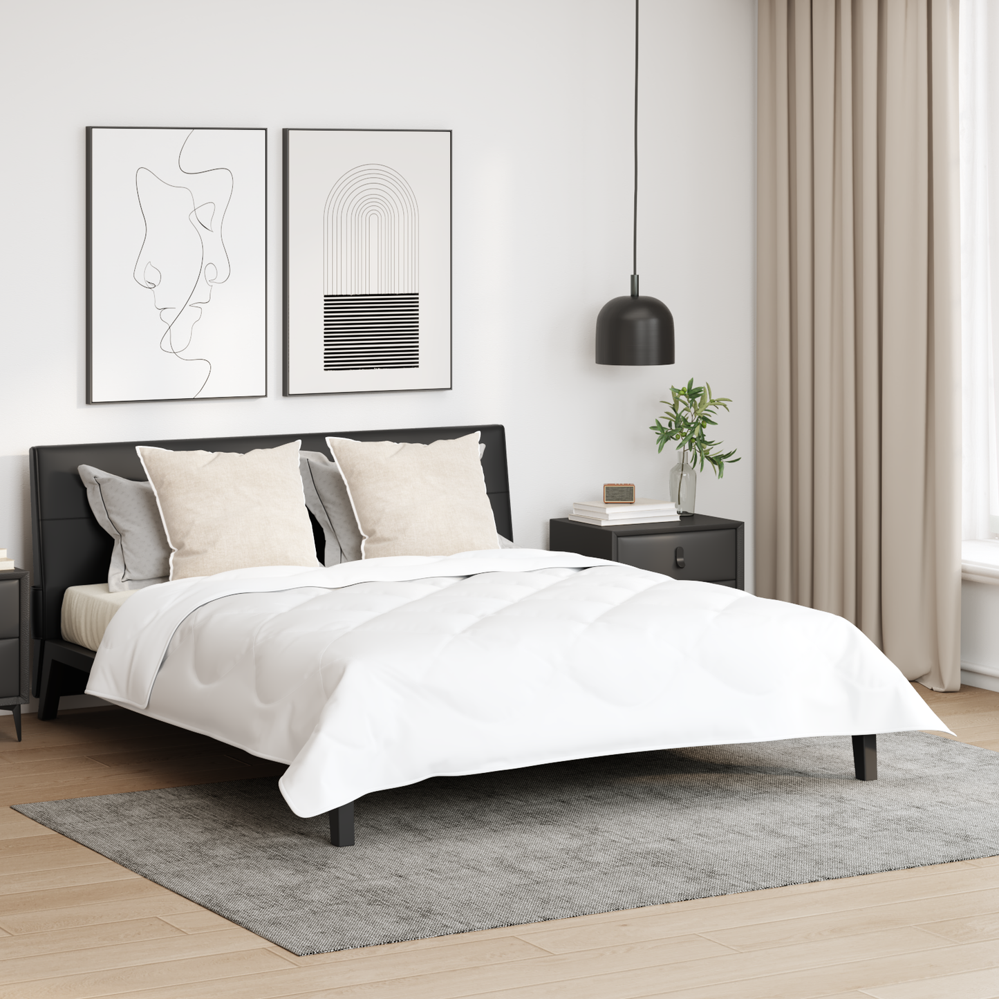 Pagalvės 2 pcs Balta 80 x 80 cm 130gsm 100% medvilnė