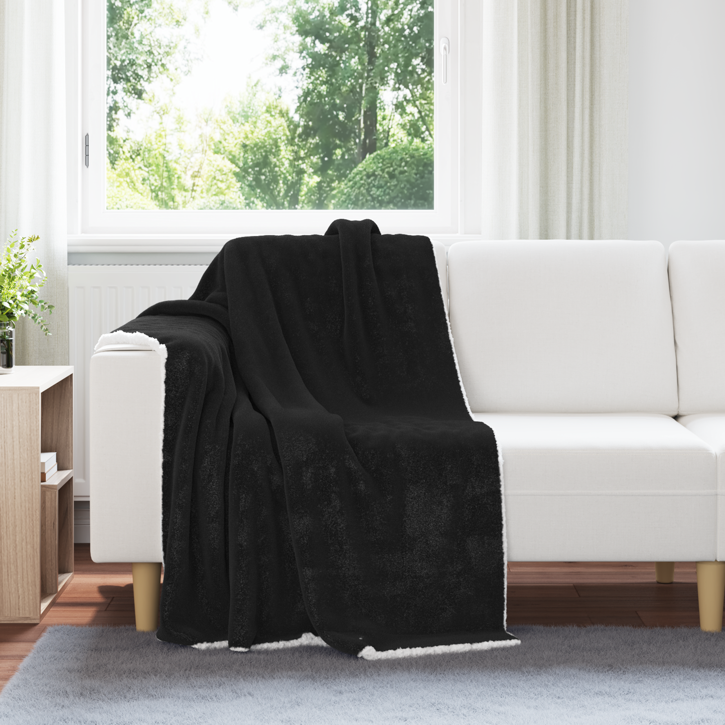 Apklotas Juoda 130 x 150 cm Flysas