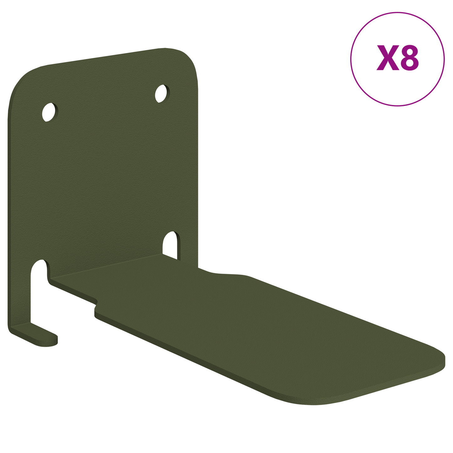 Plūduriuojanti lentyna 8 pcs Alyvuogių žalia 6 x 10,8 x 6,6 cm