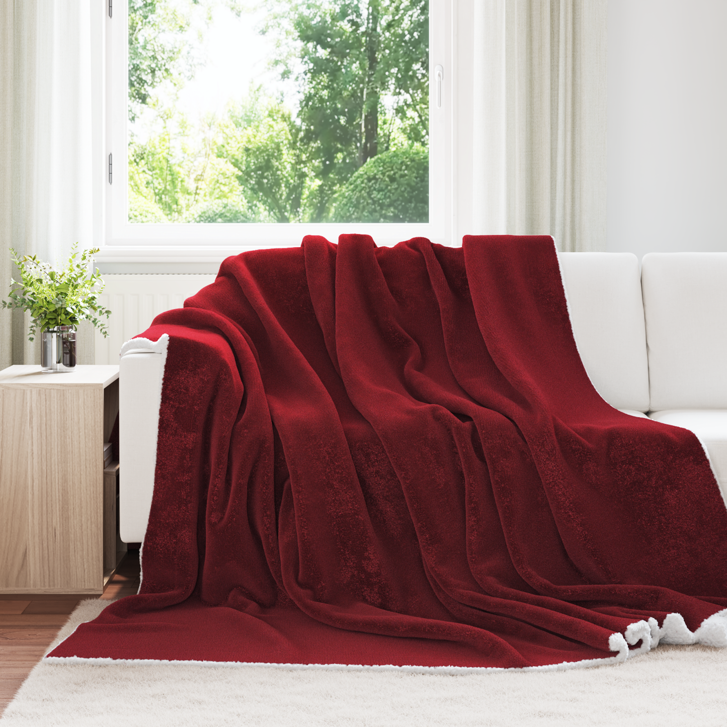 Apklotas Bordo raudona 240 x 270 cm Flysas