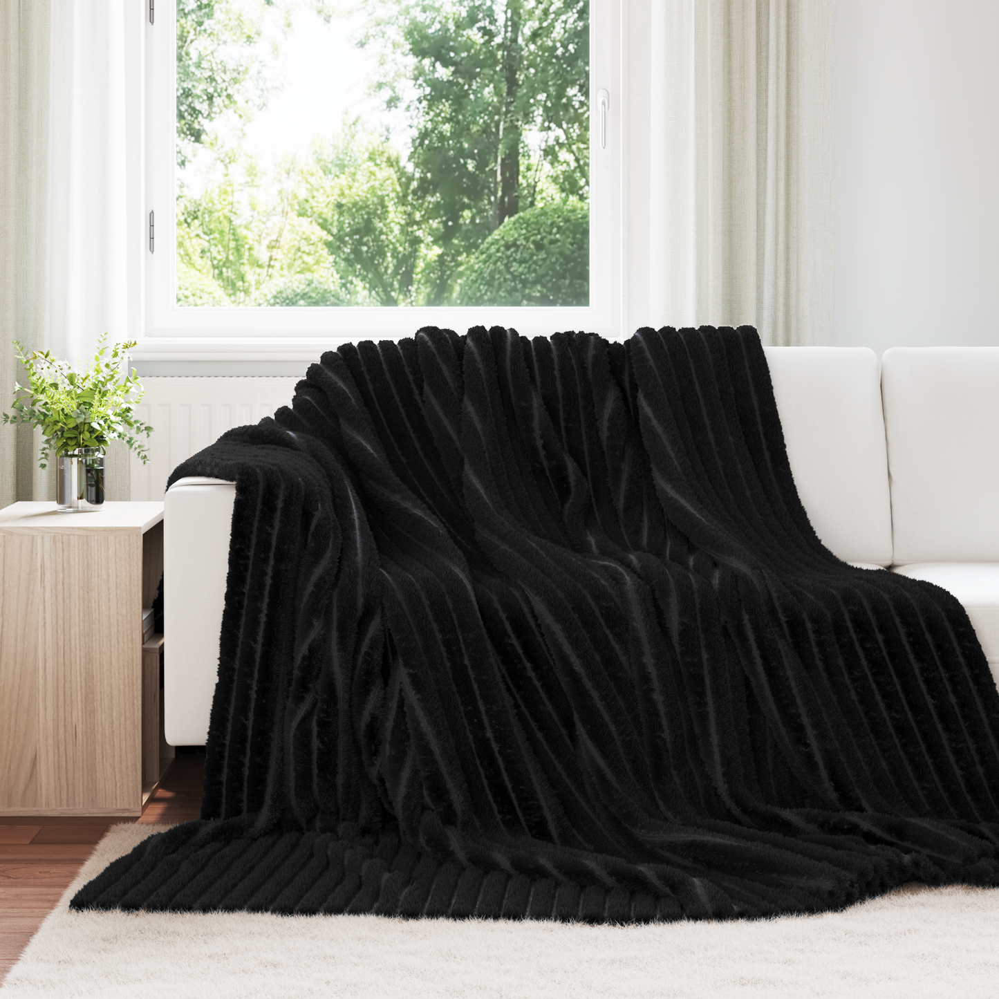 Apklotas Juoda 240 x 220 cm Flysas