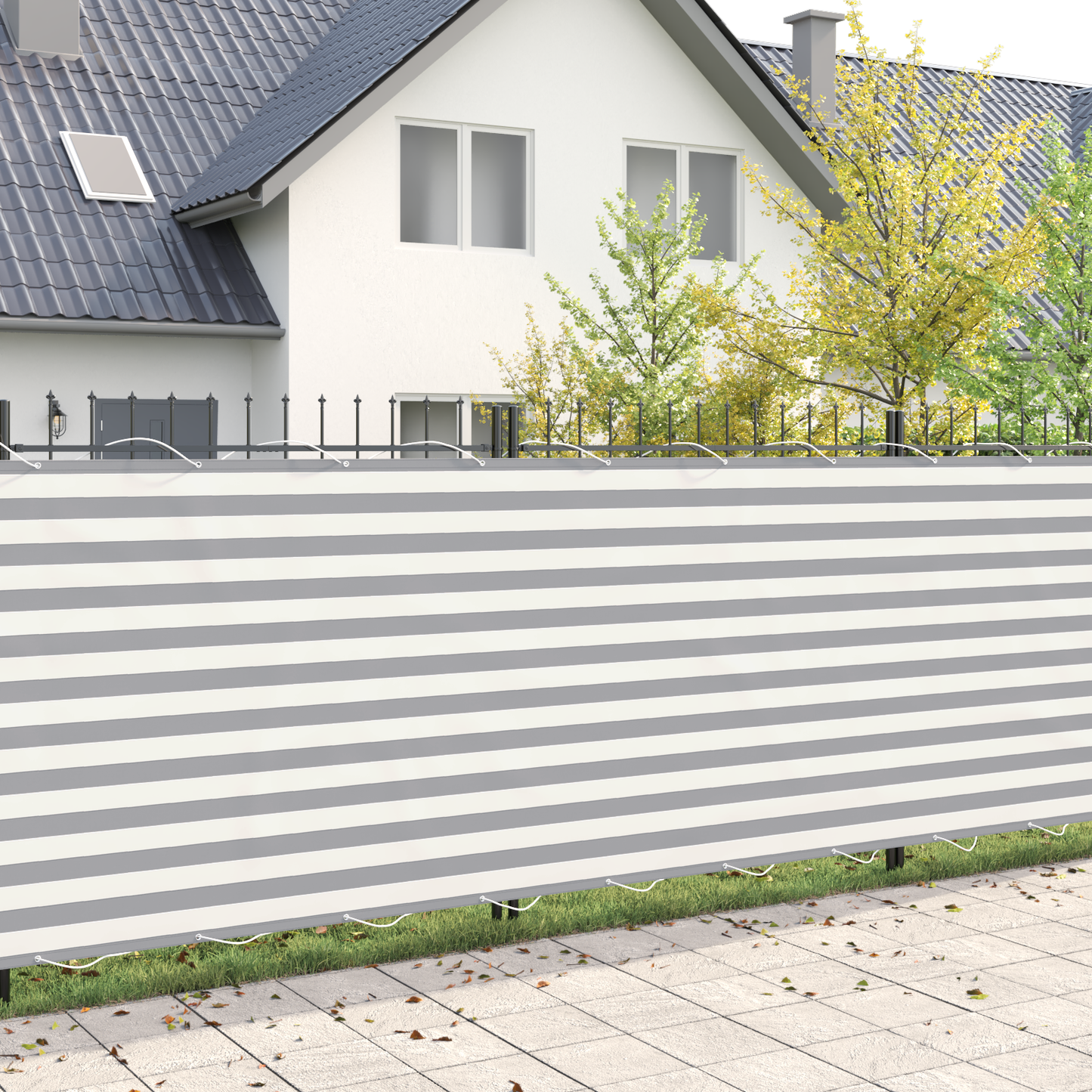 Balkono privatumo ekranas 200 x 300 cm Audinys su PU danga