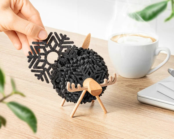 MOOSE veltinio padėkliukai (pilka, juoda 12 vnt.)