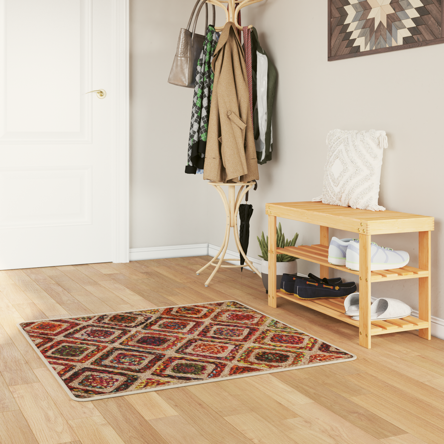 Kilimėlis MARSA Įvairiaspalvis 100 x 100 cm Poliesteris ir PVC