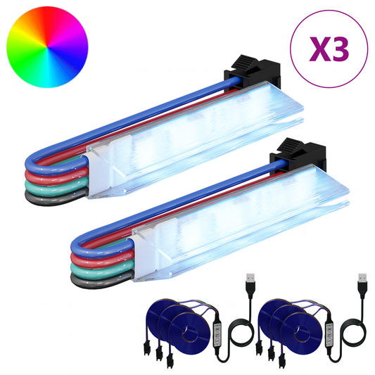 LED juosta 2 pcs Juoda ir daugiaspalvė 1745 mm