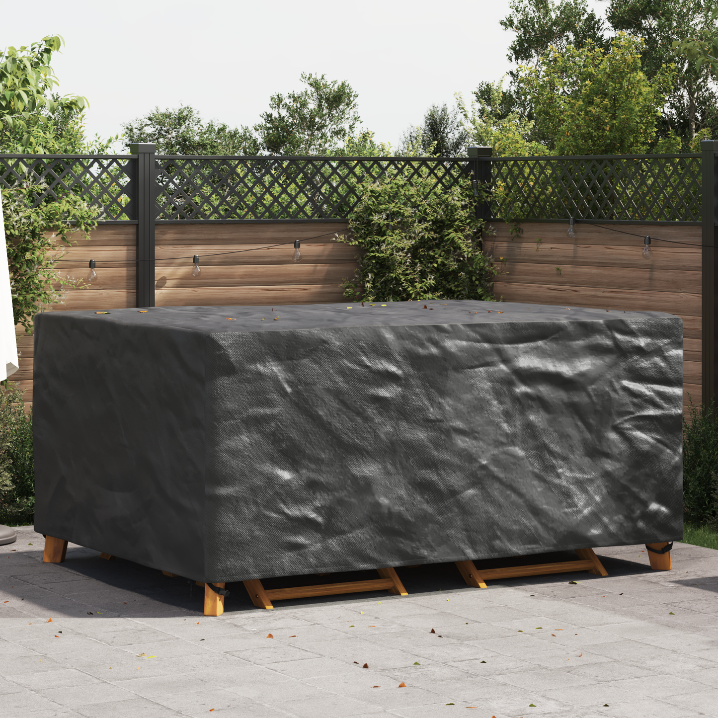 Lauko baldų uždangalas Juoda 240 x 180 x 100 cm 600D