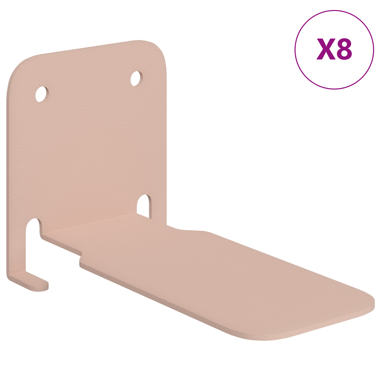 Plūduriuojanti lentyna 8 pcs Rožinė 6 x 10,8 x 6,6 cm