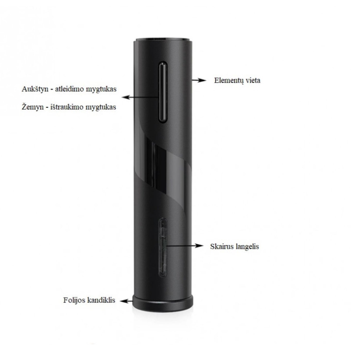 Elektrinis kamščiatraukis vyno buteliams