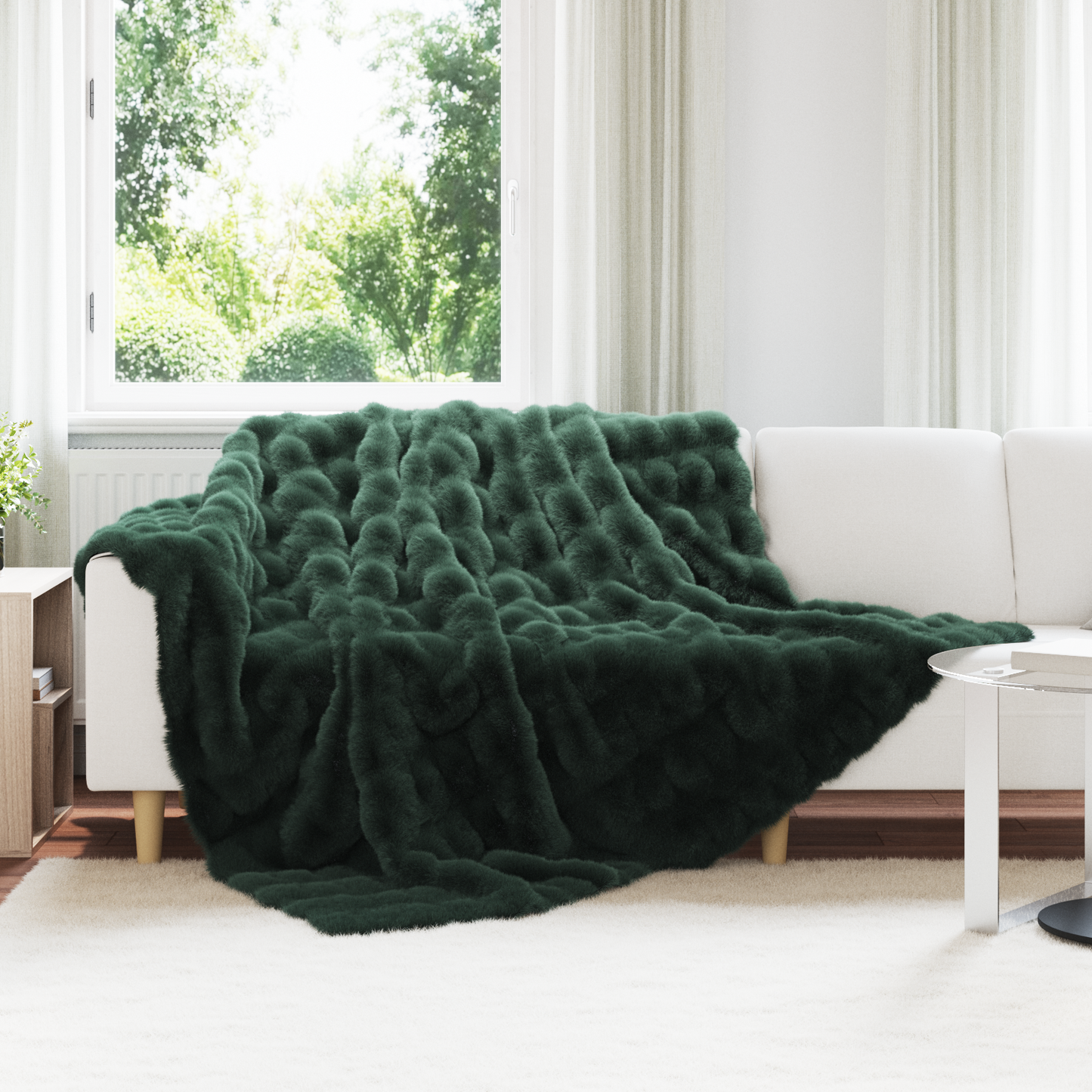 Neslystanti antklodė iš dirbtinio triušio kailio Olite 4 pcs