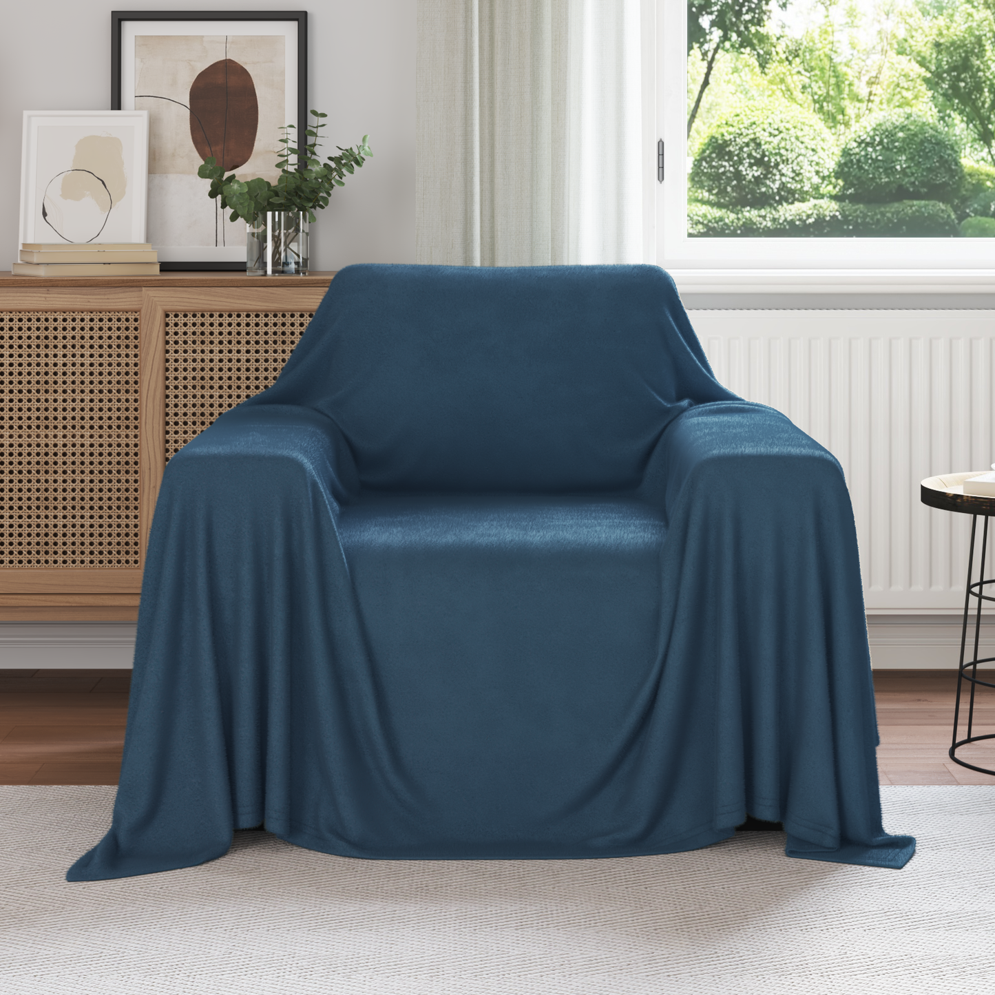Mesti antklodės 6 pcs Jūrinė mėlyna 210 x 140 cm Flysas