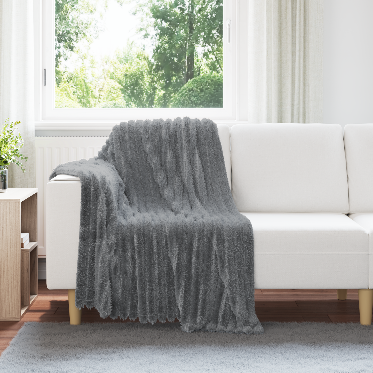 Apklotas Tamsiai pilka 150 x 130 cm Flysas