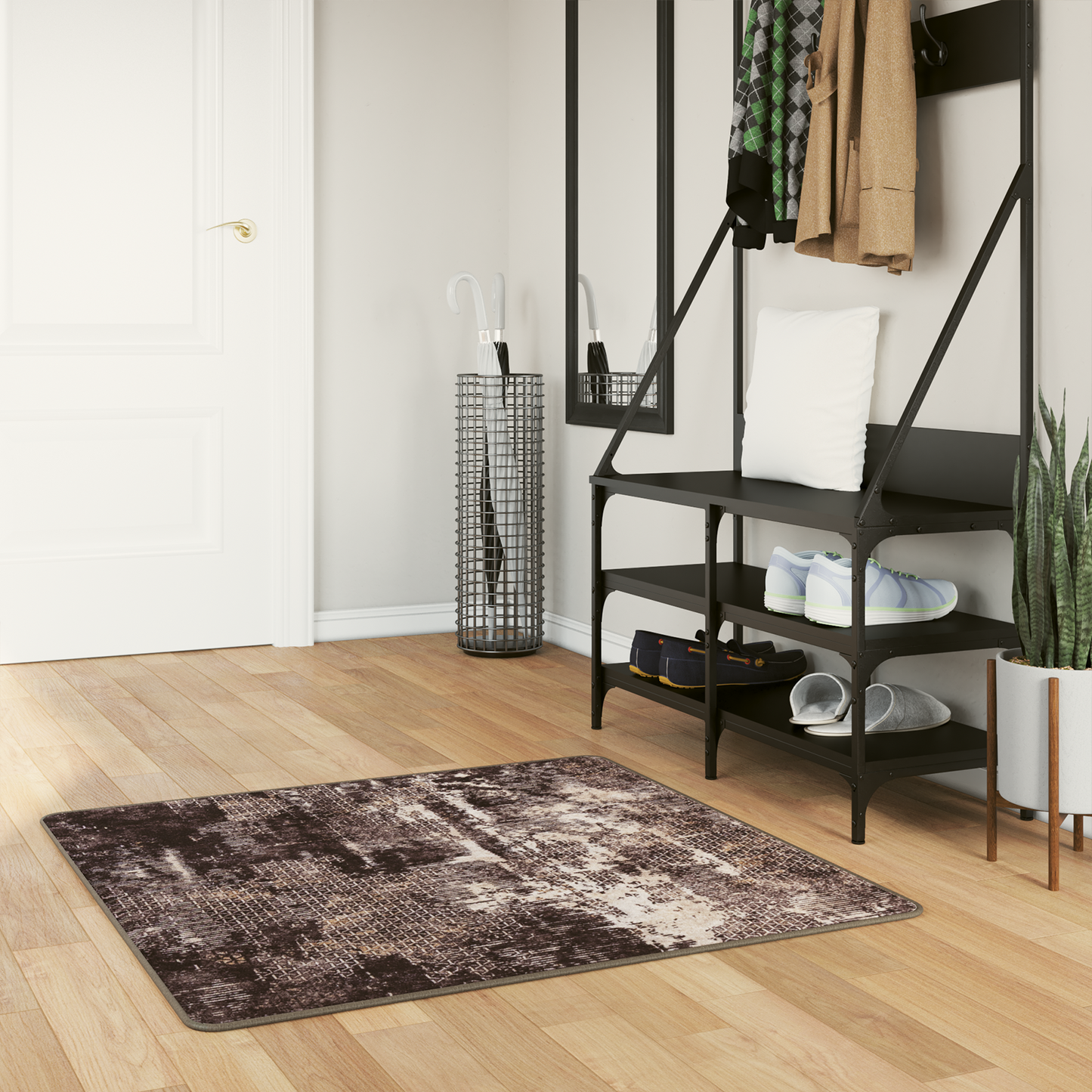 Kilimėlis MARSA Juodas 100 x 100 cm Poliesteris ir PVC