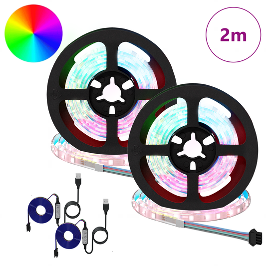 LED juosta 4 pcs Juoda ir permatoma 100 x 0,8 x 0,3 cm