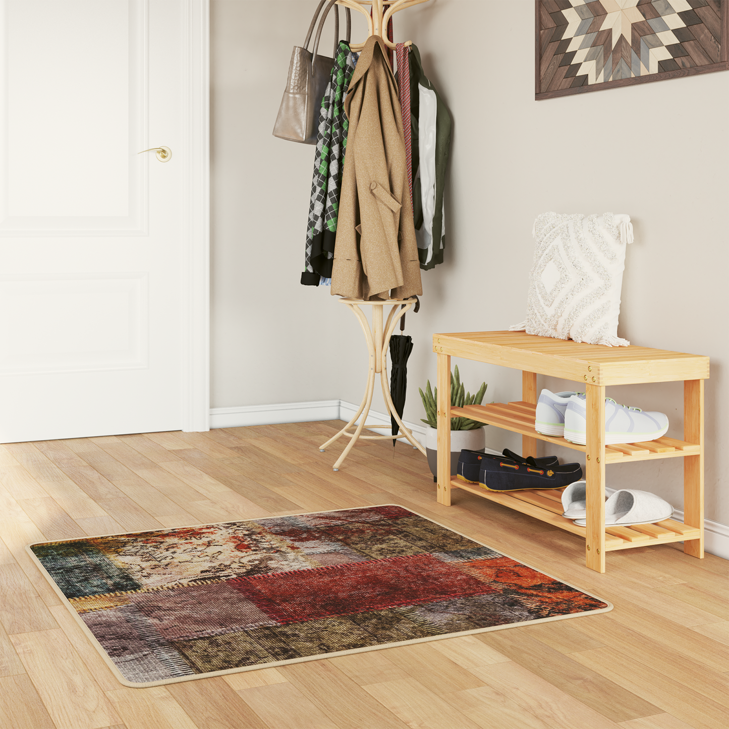 Kilimėlis MARSA Įvairiaspalvis 100 x 100 cm Poliesteris ir PVC