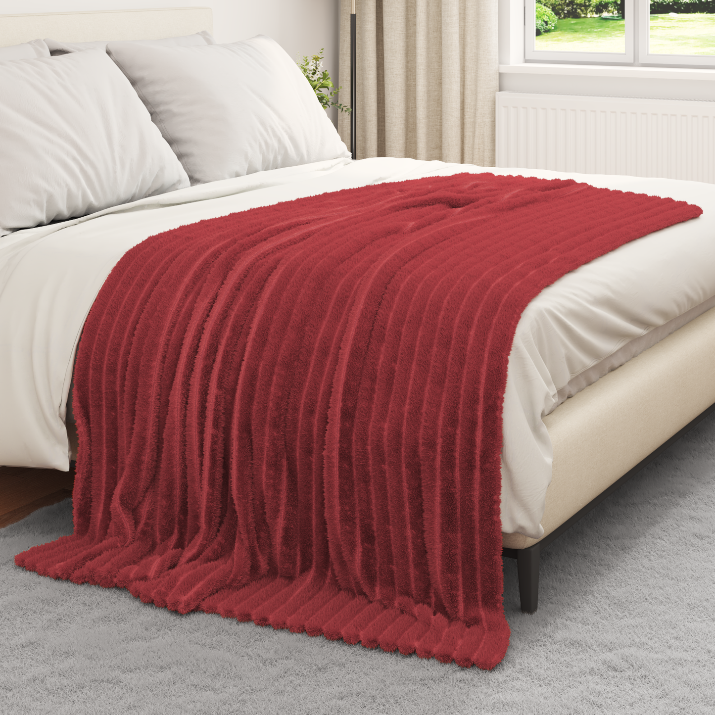Apklotas Bordo raudona 200 x 150 cm Flysas