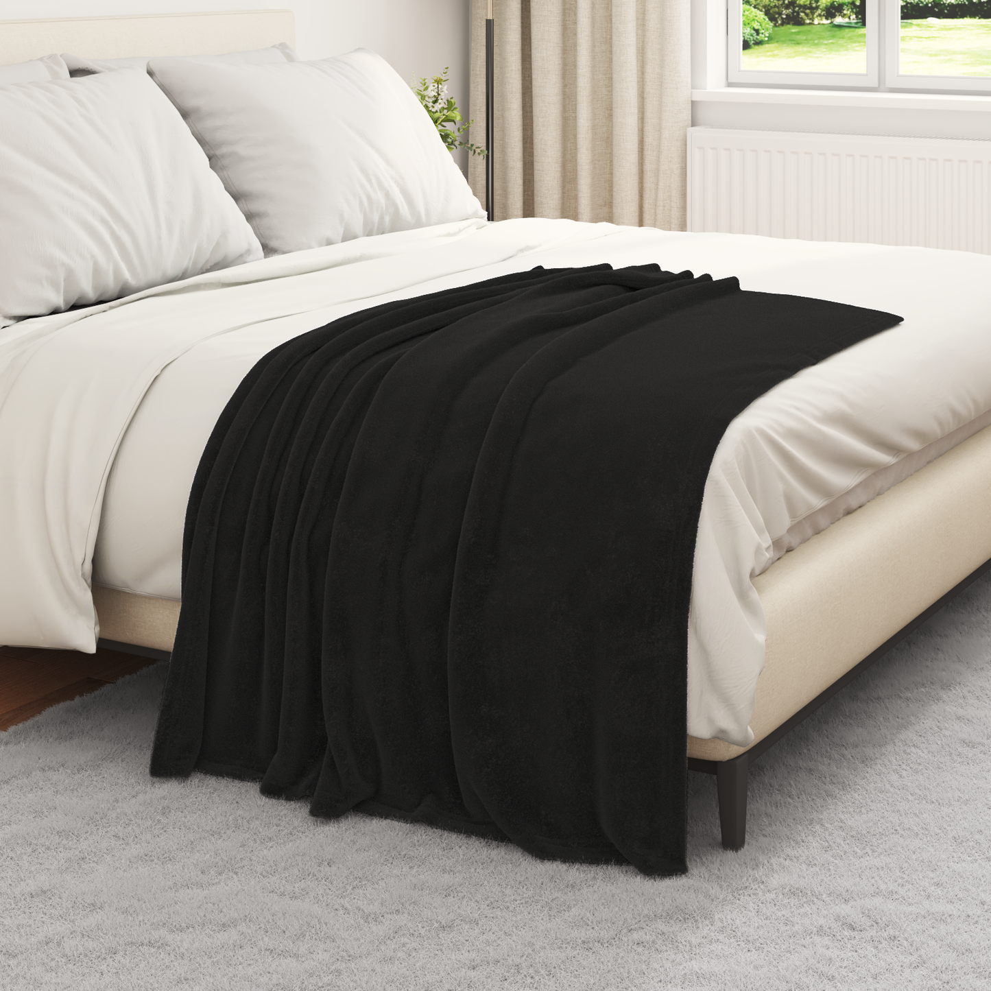 Mesti antklodės 6 pcs Juoda 130 x 150 cm Flysas