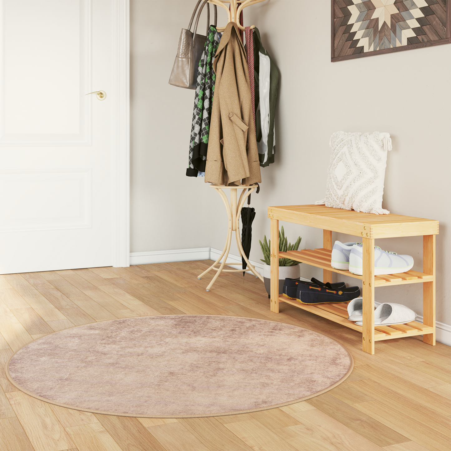 Kilimėlis MARSA Smėlio 120 x 120 cm Poliesteris ir PVC
