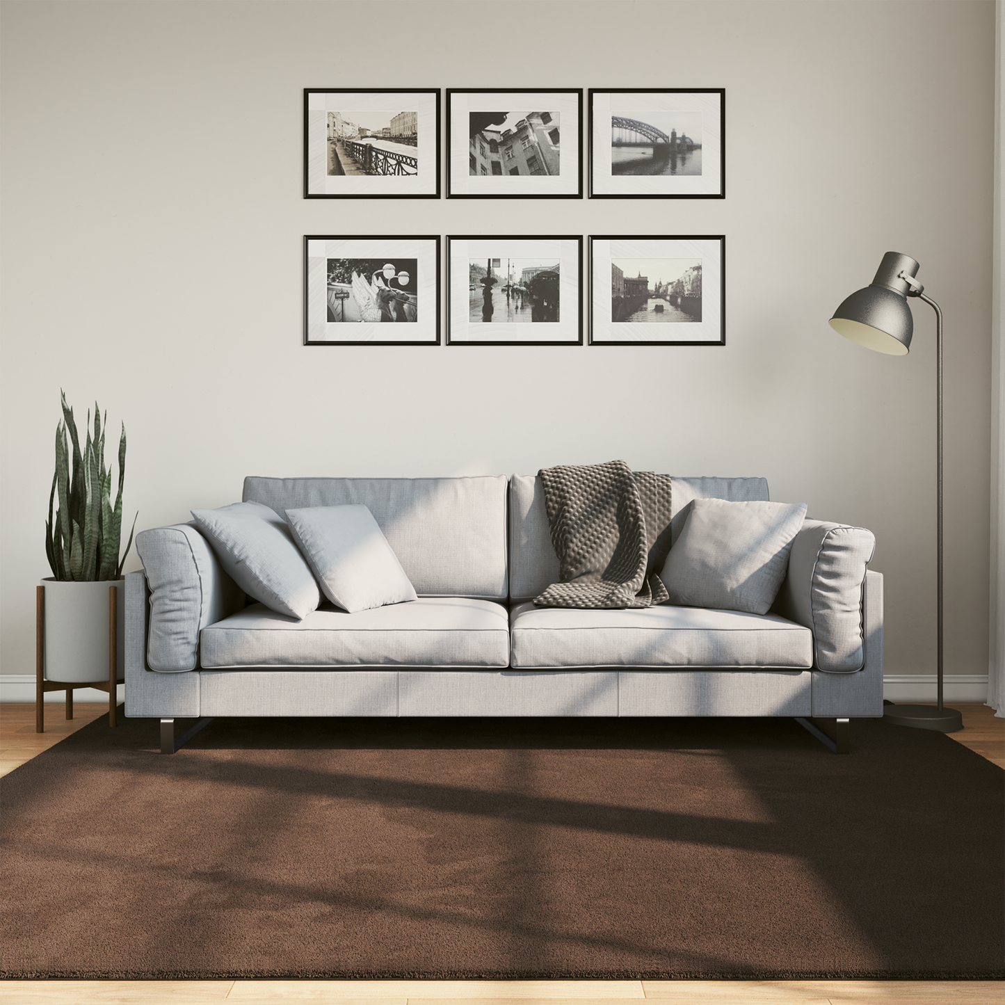 Zoninės kiliminės dangos Kvadrato HUARTE Ruda 200 x 200 cm