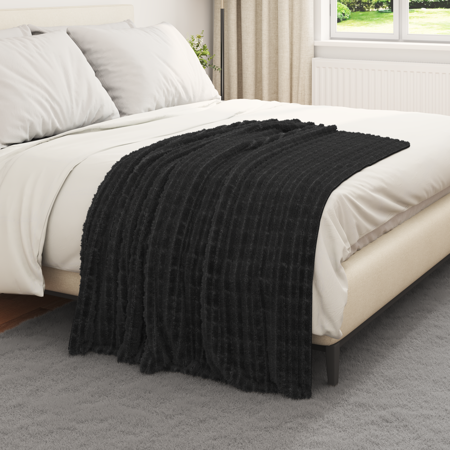 Apklotas Juoda 150 x 130 cm Flysas