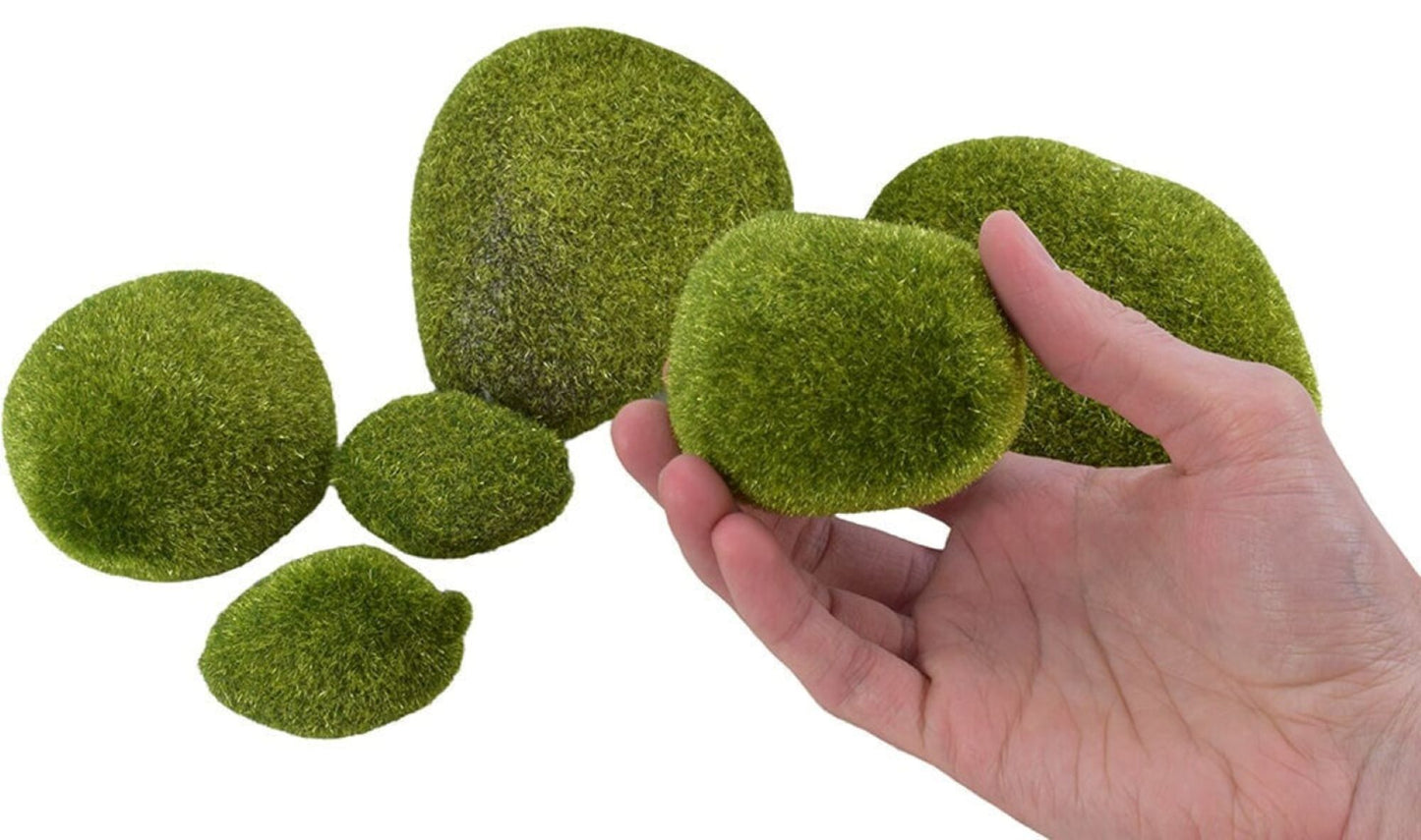 Dekoratyvinių samanotų akmenų rinkinys (6 vnt.)