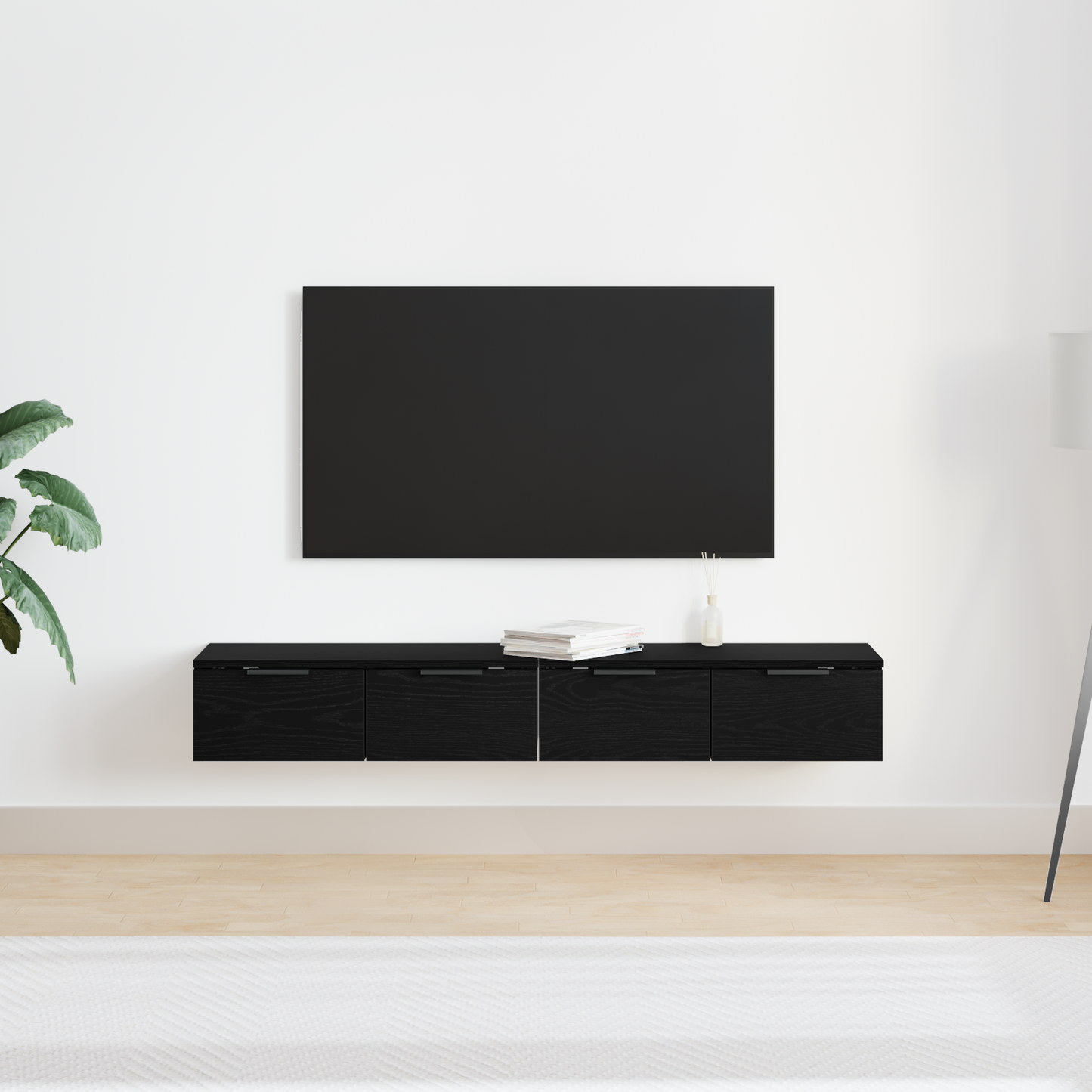 sieninės lentynos 2 vnt Juodas ąžuolas 136x30x20 cm Inžinerinis medis